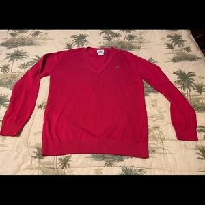 Women’s Lacoste V-Neck Sweater (Size-44-L)